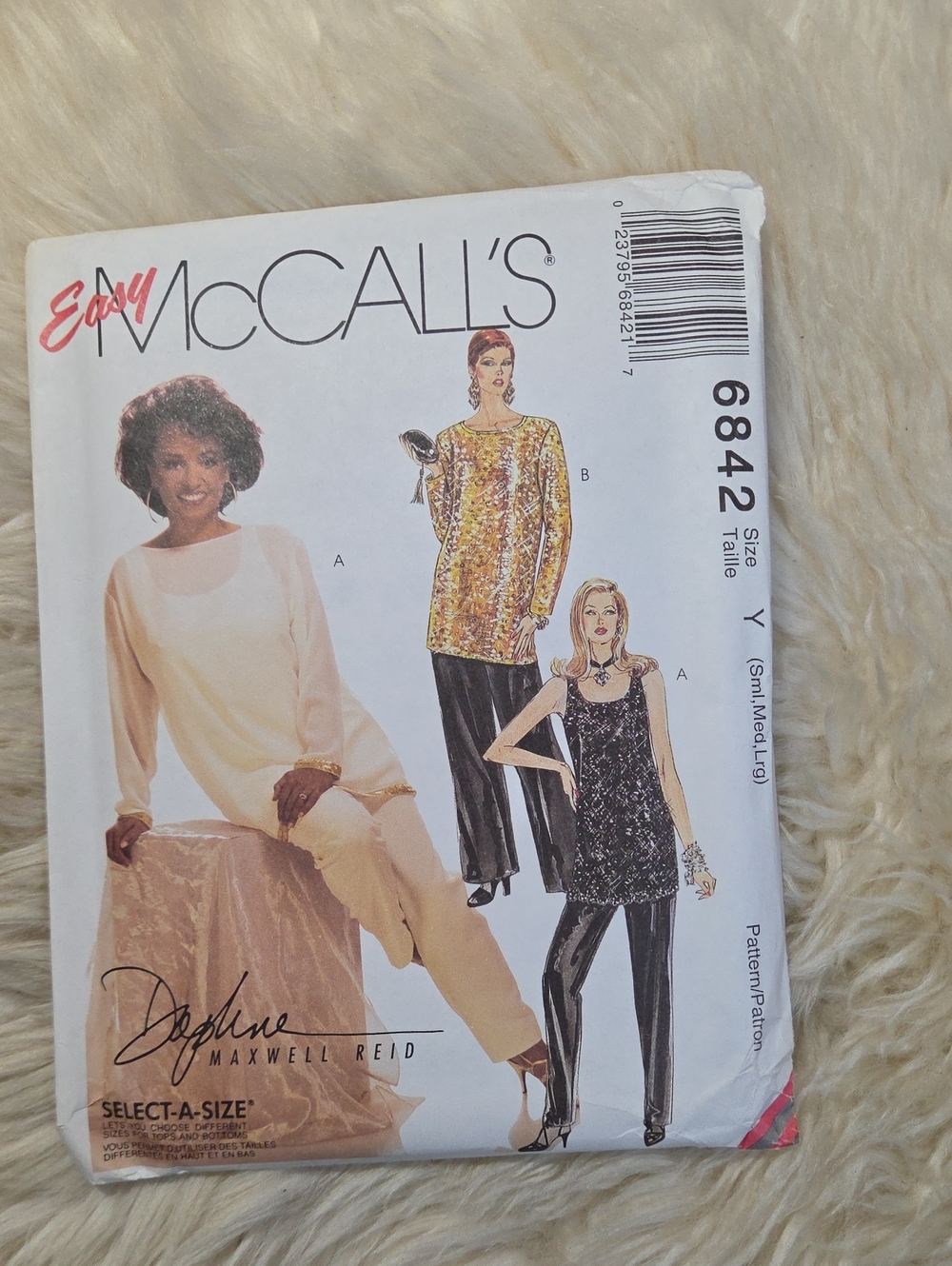 McCall's Vintage Daphine Maxwell Reid Tunic And Pants Sewing Pattern 6842